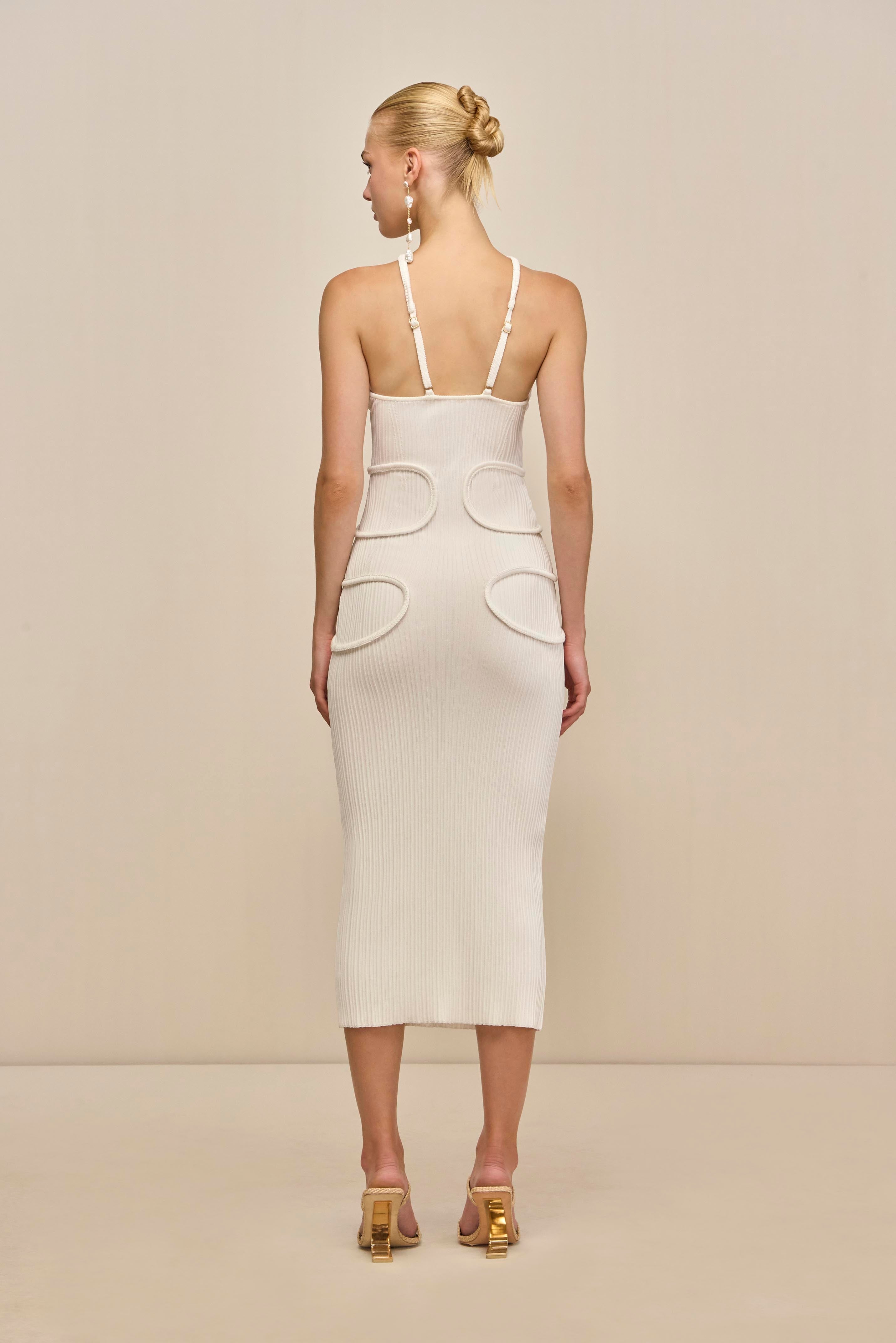 AVERY KNIT DRESS - OFF WHITE