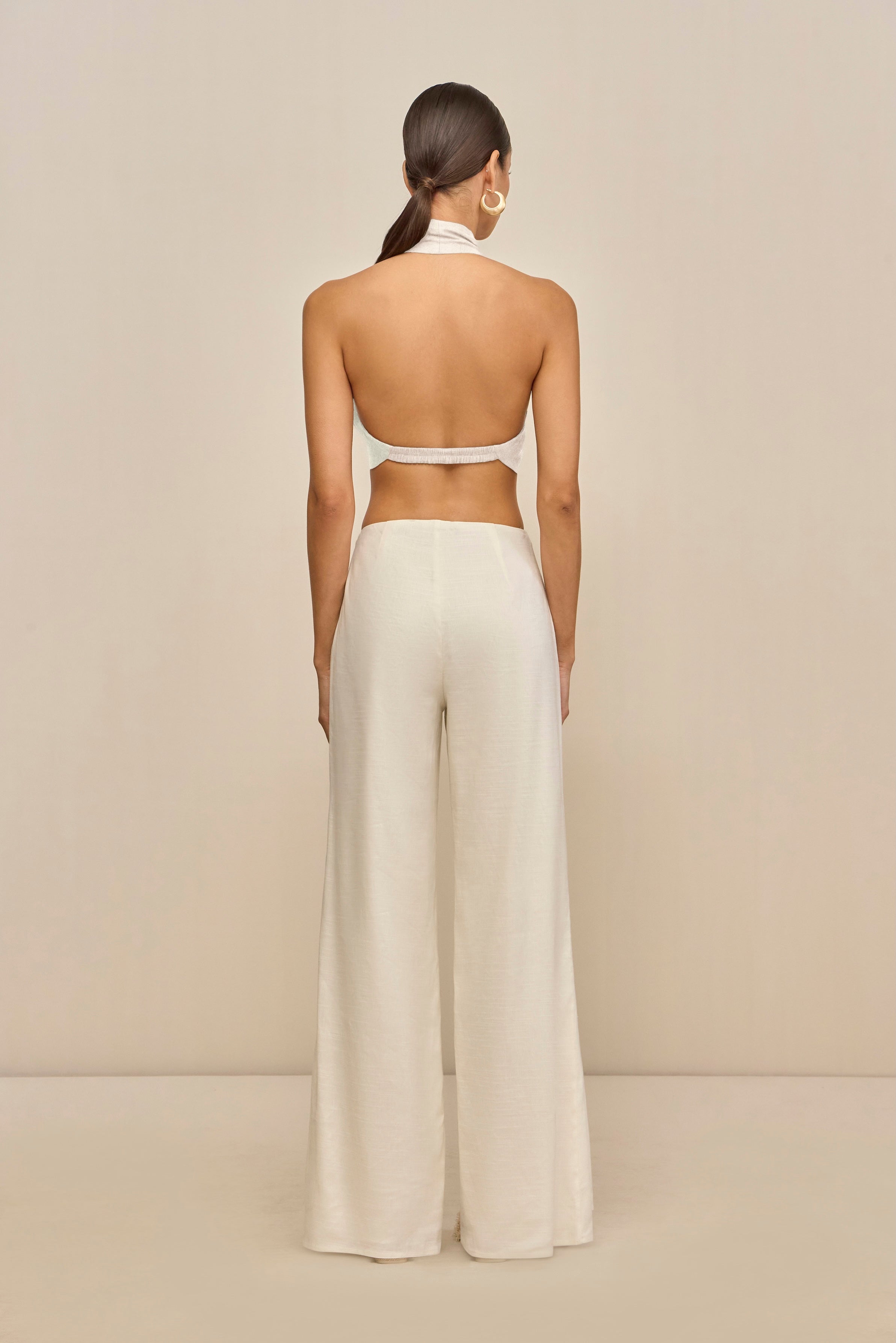 DIEM TOP - OFF WHITE LINEN