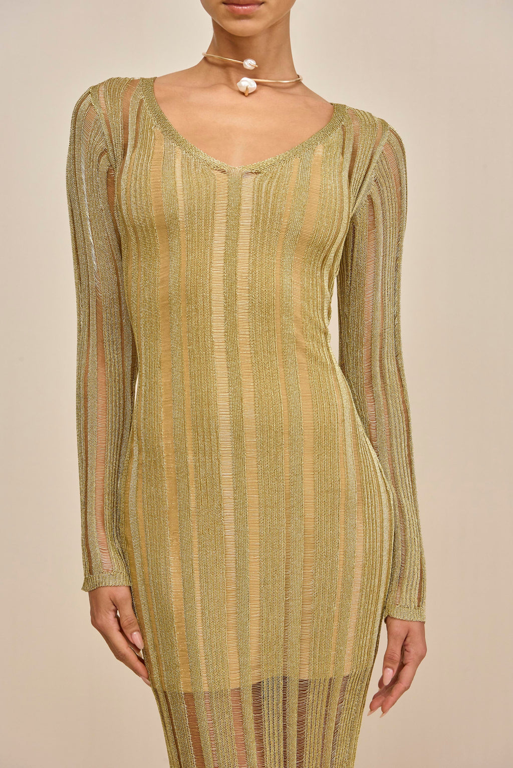 ESPEN KNIT DRESS - GOLD
