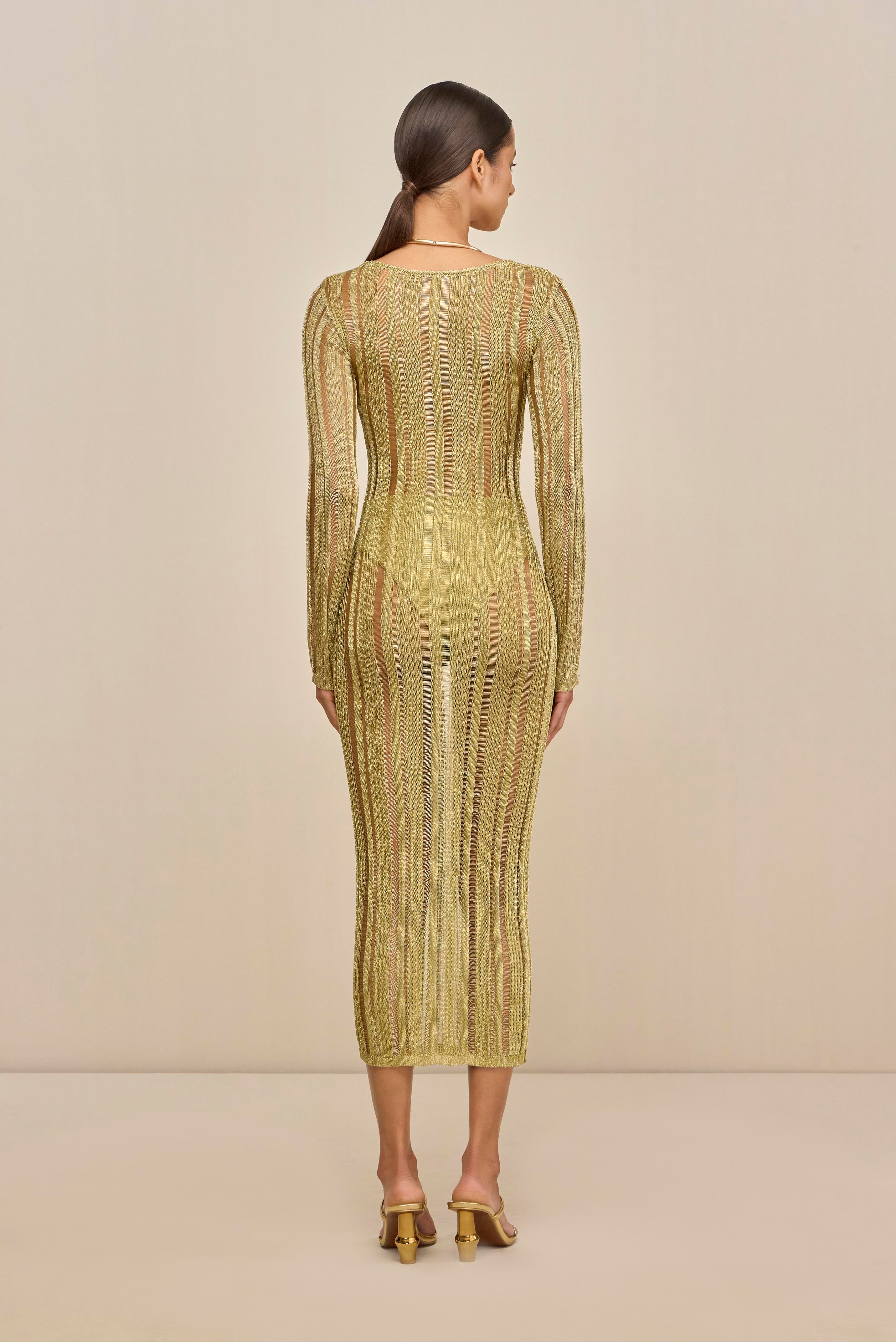 ESPEN KNIT DRESS - GOLD
