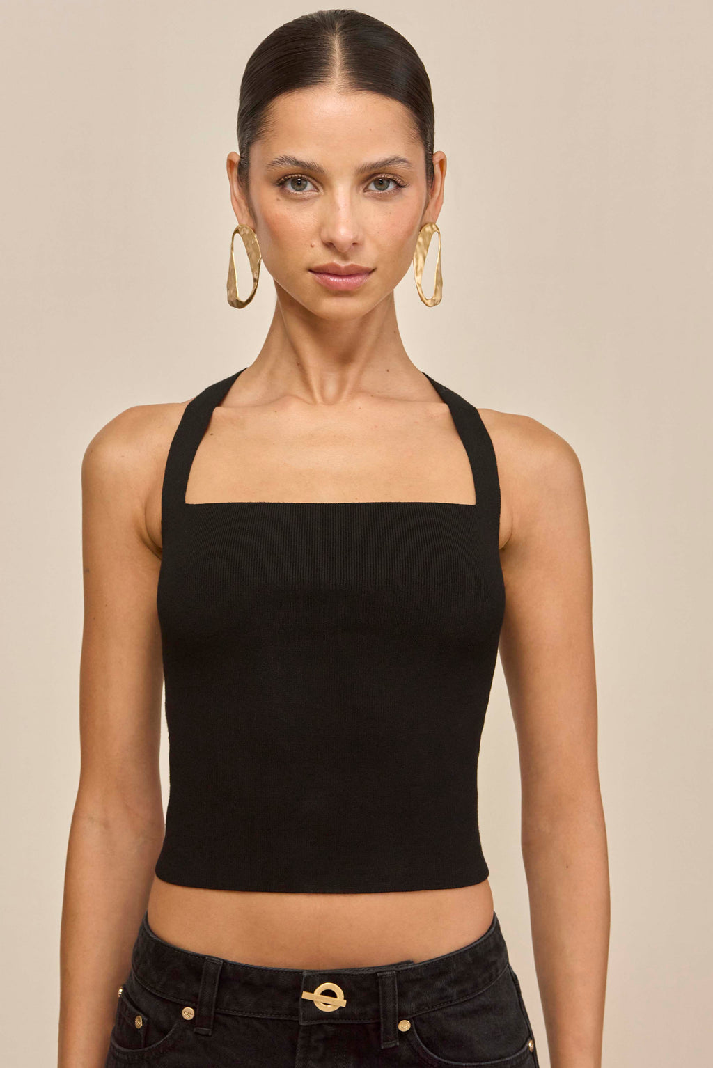 CRAWFORD KNIT TOP - BLACK