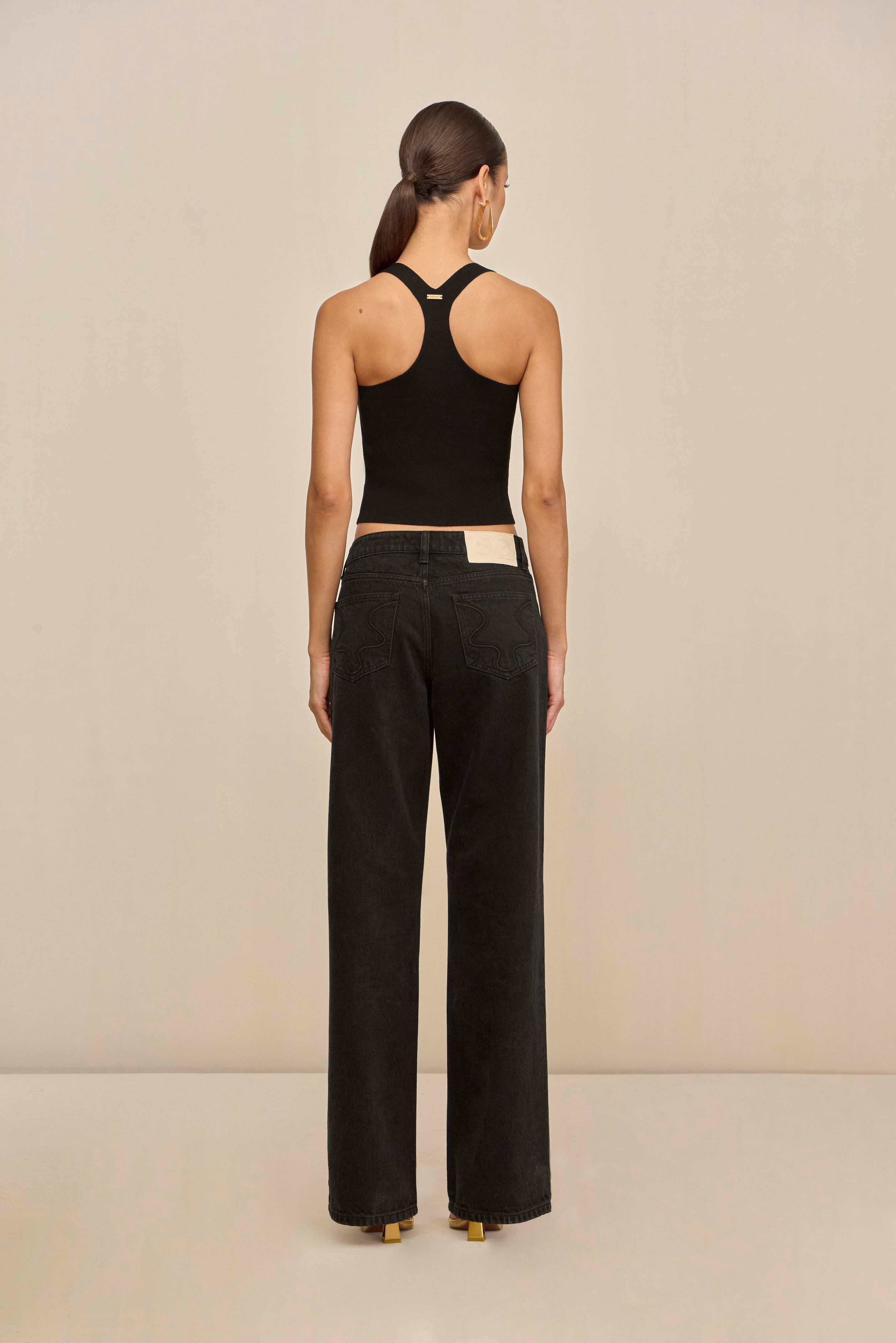 CRAWFORD KNIT TOP - BLACK