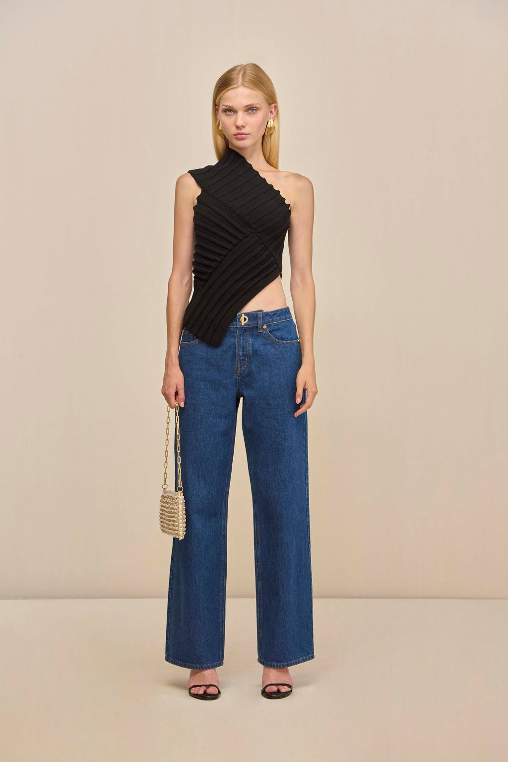 DEL KNIT TOP - BLACK