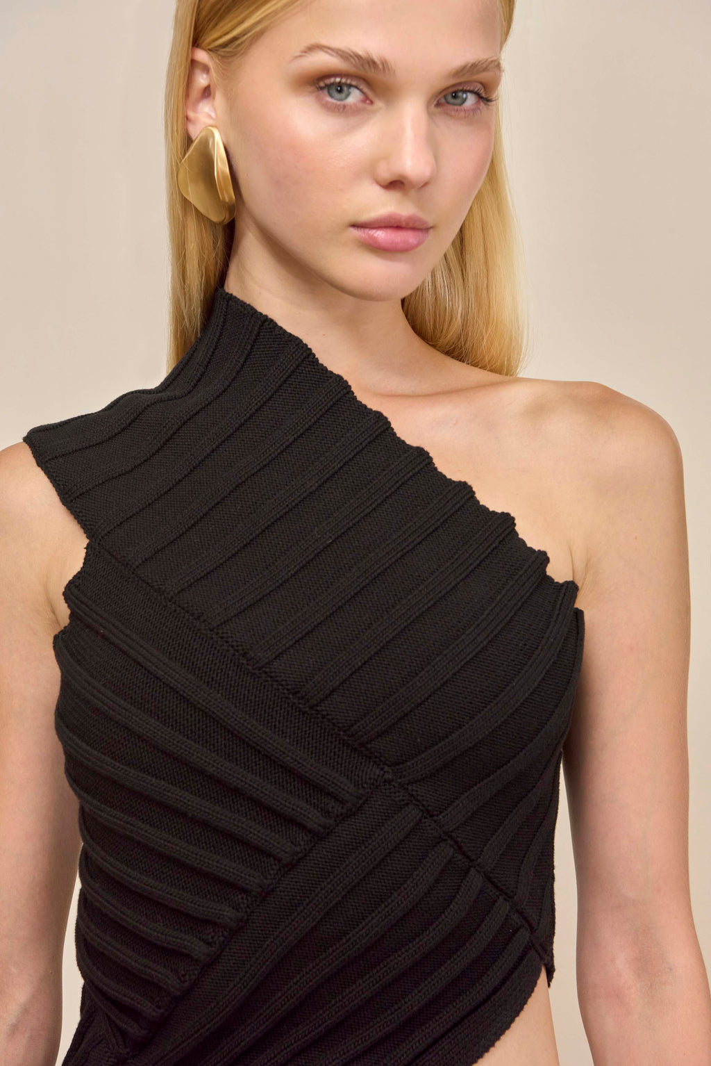 DEL KNIT TOP - BLACK