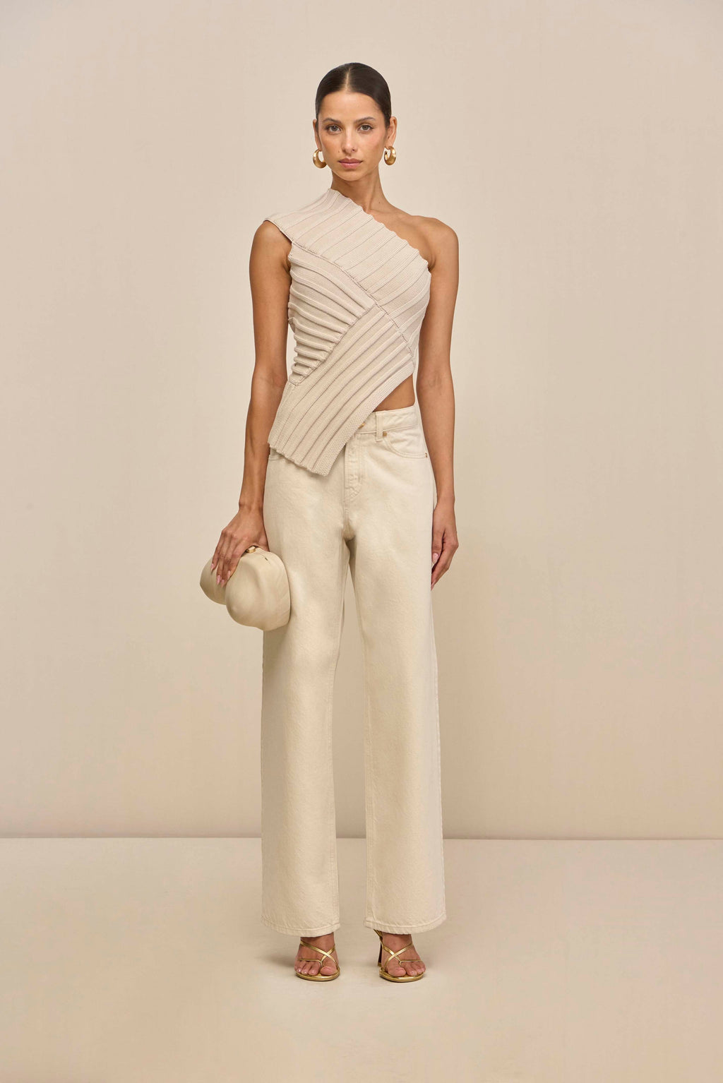 DEL KNIT TOP - MUSHROOM