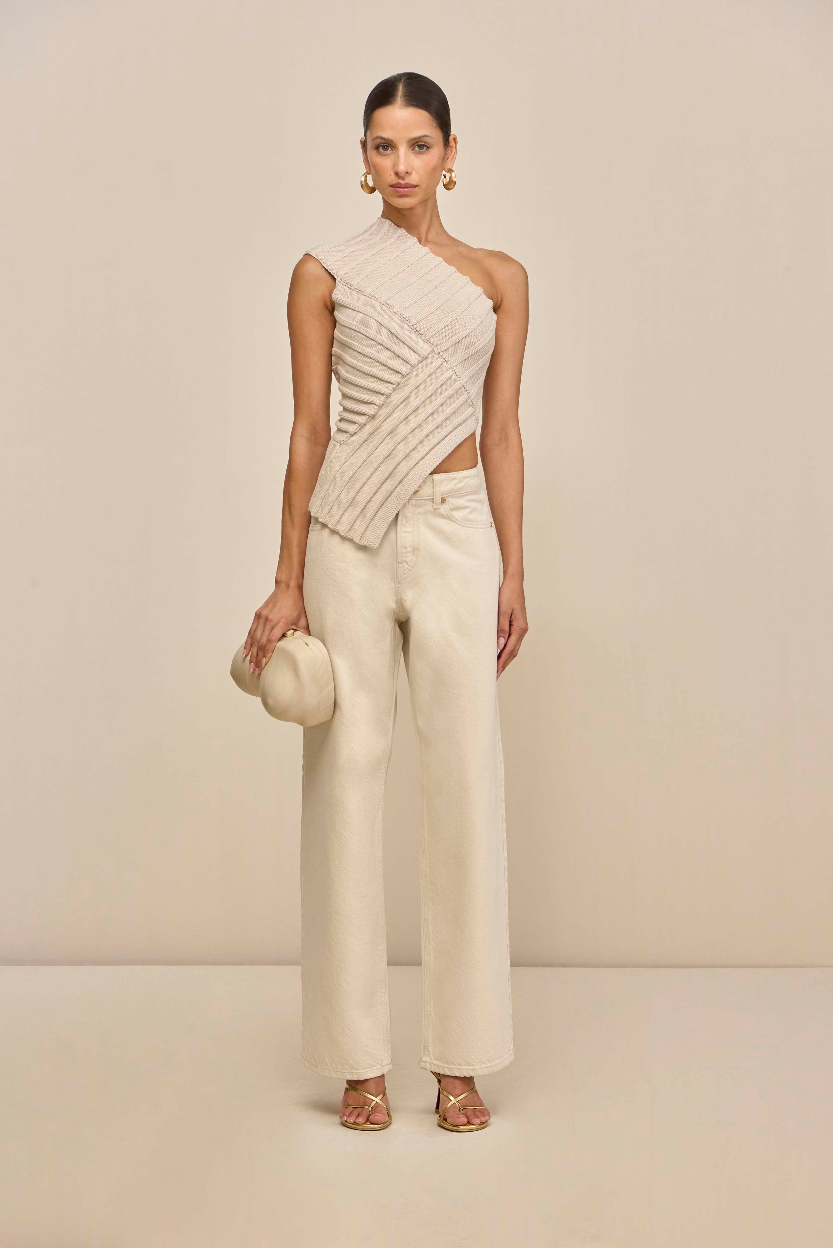 DEL KNIT TOP - MUSHROOM