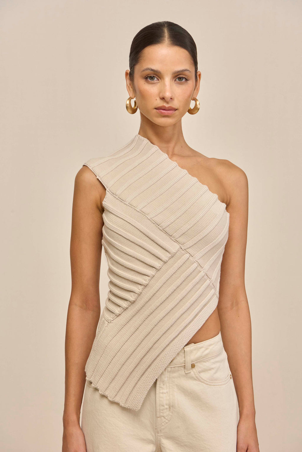 DEL KNIT TOP - MUSHROOM