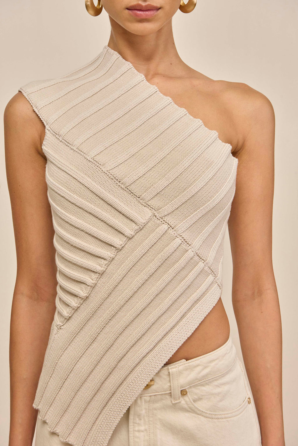 DEL KNIT TOP - MUSHROOM