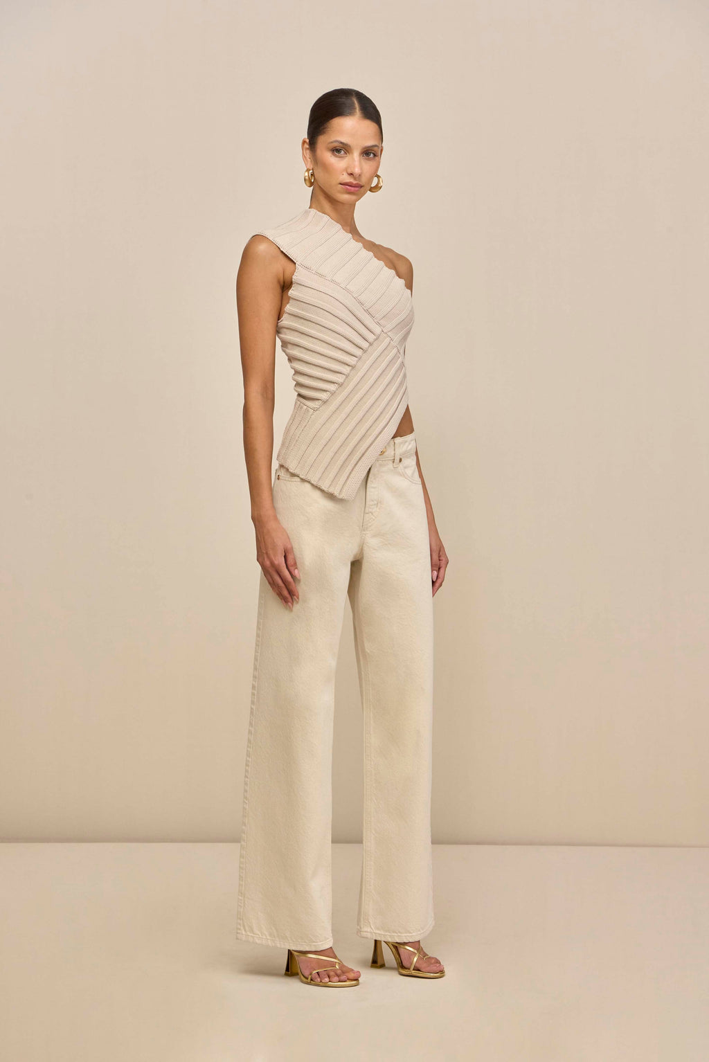 DEL KNIT TOP - MUSHROOM