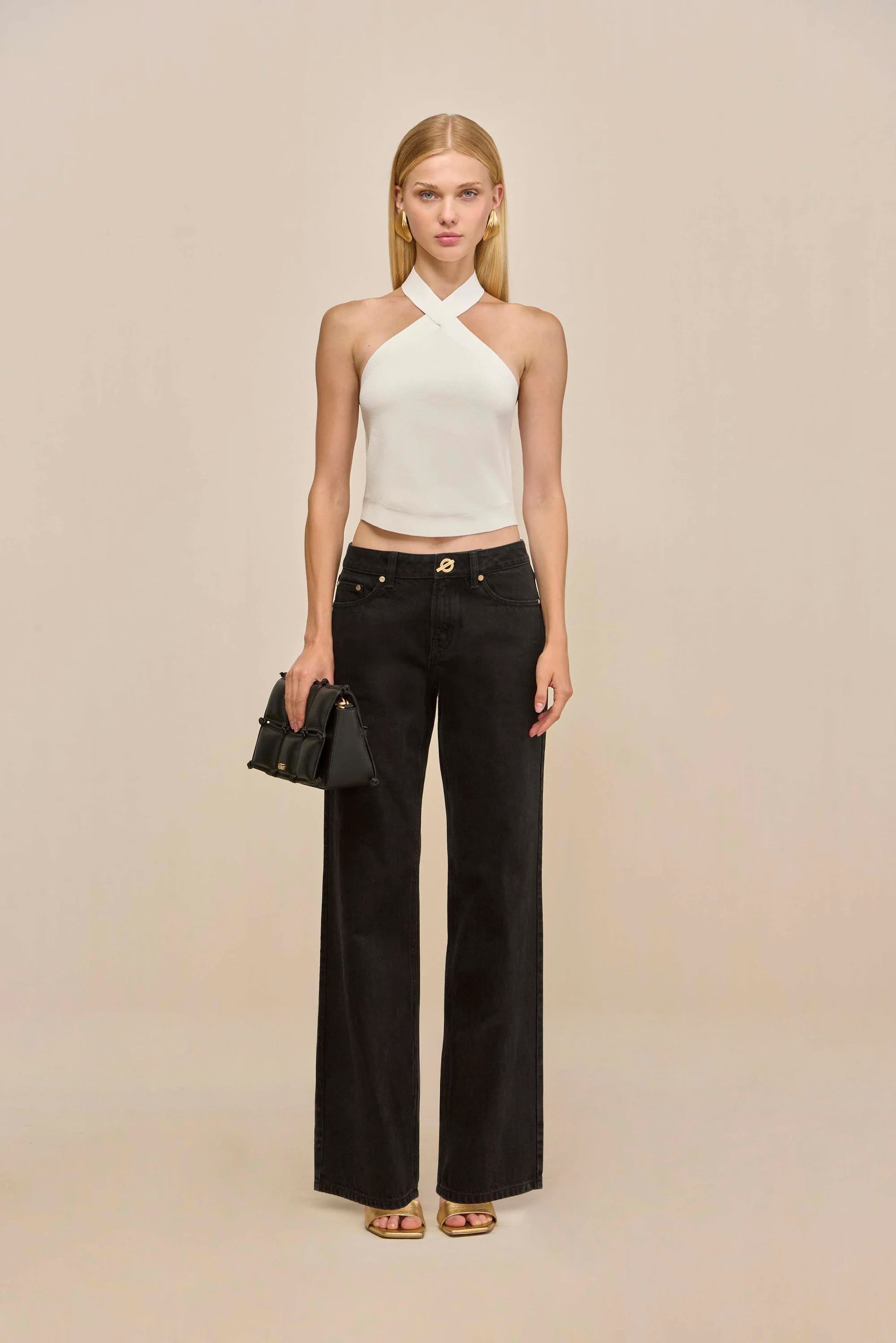 LOUISA KNIT TOP - OFF WHITE