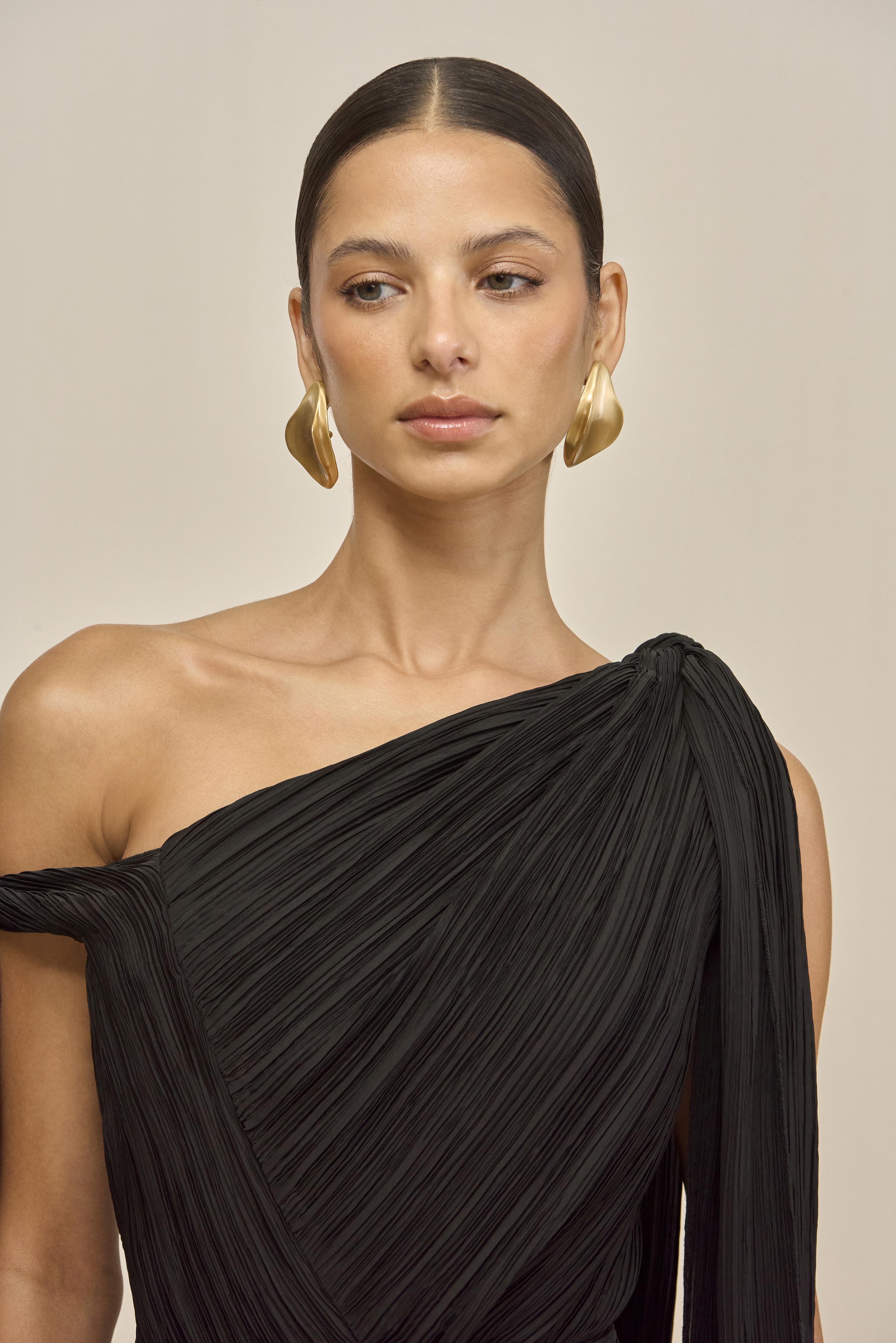 ERIN EARRING - BRUSHED BRASS